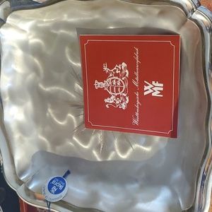 2 Footed serving trays.